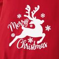 Christmas Reindeer and Letter Print Red Family Matching 100% Cotton Long-sleeve Sweatshirts Red image 4