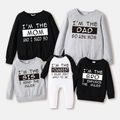 100% Cotton Letter Print Family Matching Long-sleeve Sweatshirts Parents and Children