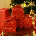 8-pack Merry Christmas Alphabet Print Apple Boxes Xmas Eve Gift Pack Gift Bags Candy Box Multi-color