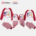 Baby Shark Family Matching Christmas Cheer Holiday Top and Stripe Pants Pajamas Sets REDWHITE