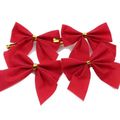 12- pack Christmas Ribbon Bows Christmas Tree Hanging Decor Xmas Wreaths Wrapping Supplies Red