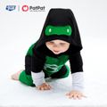 Justice League Baby Boy Super Heroes Cosplay Costume With Cloak Hooded Jumpsuit Green