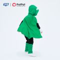 Justice League Toddler Boy Green Lantern Cosplay Costume With Hooded Cloak and Face Mask Green