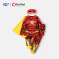 Justice League 3-piece Toddler Boy The Flash  Cosplay Costume Set with Cloak and Face Mask Red