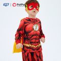 Justice League 3-piece Toddler Boy The Flash  Cosplay Costume Set with Cloak and Face Mask Red