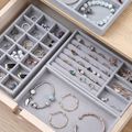 Jewelry Box Organizer Flannelette Display Tray Storage Case for Accessories Cosmetics Necklace Ring Jewelry Color-A image 2