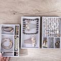 Jewelry Box Organizer Flannelette Display Tray Storage Case for Accessories Cosmetics Necklace Ring Jewelry Color-A image 5