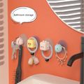 Creative Hook Cute Cartoon Multifunction Self Adhesive Hooks Strong Load-bearing Viscose Wall Hanging Punch-free Pink