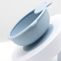 2-pack Cartoon Shape Food Grade Silicone Baby Toddler Self-Feeding Bowl Spoon Utensils Set for Self-Training Blue image 2