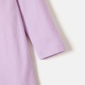 Toddler Girl Cotton Flounce Solid Dress Light Purple