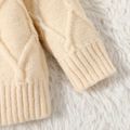 Toddler Boy/Girl Button Design Knit Sweater Cardigan Beige