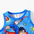 Superman 2-piece Kid Boy Figure Print Tank Top and Black Elasticized Shorts Set Blue