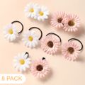 8-pack Daisy Hair Ties Hair Accessories Set for Girls Multi-color