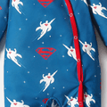 Superman Baby Boy Super Hero and Stars Allover Jumpsuit Dark Blue