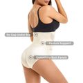 Women Hi-Waist Double Tummy Control Panty Butt Lifter Shapewear Waist Trainer Tummy Control Shorts Body Shaper Cincher Girdle Apricot image 4
