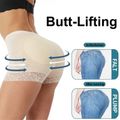 Women Butt Lifter Padded Lace Panties Body Shaper Tummy Hip Enhancer Shaper Panties Underwear Beige image 2