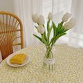 Paquete de 2/paquete de 5 tulipanes flores artificiales pu toque real tulipanes falsos flores para mesa oficina boda comedor decoración del hogar Blanco image 5