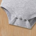 Baby Boy 95% Cotton Short-sleeve Teddy Bear Print Romper Grey