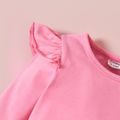 Baby Girl/Boy Basic Solid Color Cotton One Piece Pink