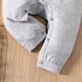 Baby Boy 95% Cotton Long-sleeve Cartoon Animal Print Grey Jumpsuit Light Grey