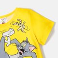 Tom and Jerry Kid Boy Letter Print Short-sleeve Tee Yellow
