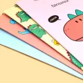 Cute Cartoon Dinosaur Pattern A4 Clipboard Hardboard Flat Clip Board Writing Pad File Folder School Office Supply Pink