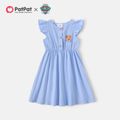 PAW Patrol Family Matching 100% Cotton Front Buttons Flutter-sleeve Mommy and Me Dress Blue image 3