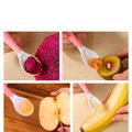 1 peça/2 peças colher de raspador de purê de frutas para bebê colher de raspagem de lama com dentes talheres de bebê suplemento pratos de alimentação de alimentos ferramentas de suplemento Rosa image 3