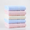 100% algodão toalha de banho de cor sólida lavagem do rosto toalha de absorção de água macia toalha de banho doméstica Rosa image 4