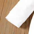 Baby Boy/Girl 95% Cotton Long-sleeve Letter Print White Jumpsuit White