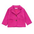 3-Pack Toddler Girl Black Tank Top & Pink Shorts ans Lapel Collar Jacket Set Hot Pink