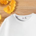 Kid Boy City Theme Letter Print Cotton Pullover Sweatshirt White image 4