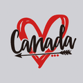HAPPY CANADA DAY Kid Boy/Kid Girl Letter Heart Print Casual Short-sleeve Cotton Tee Light Grey