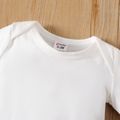 Baby Boy 95% Cotton Long-sleeve Letter Print White Romper White