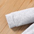 Baby Boy 95% Cotton Long-sleeve Letter Print Jumpsuit Light Grey