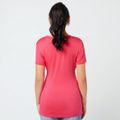 Nursing Simple Red Ruched Short-sleeve Tee Hot Pink image 4