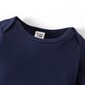 Baby Boy/Girl 95% Cotton Long-sleeve Graphic Jumpsuit Dark Blue