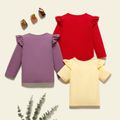 3-Pack Toddler Girl Heart/Letter/Emojis Print Short/Long-sleeve Cotton Tee Multi-color