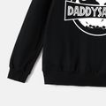 Family Matching 100% Cotton Long-sleeve Dinosaur & Letter Print Pullover Sweatshirts Color block