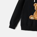 Family Matching 100% Cotton Long-sleeve Cartoon Bear & Letter Print Pullover Sweatshirts Color block image 4