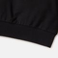 Mommy and Me 100% Cotton Long-sleeve Letter Print Black Matching Pullover Sweatshirts Black
