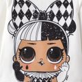 L.O.L. SURPRISE! 2pcs Kid Girl Characters Print White Hoodie Sweatshirt and Houndstooth Flared Pants Set White image 2