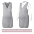 Maternity Simple Plain Knit Tank Dress Grey image 2