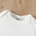 Christmas Baby Boy/Girl 95% Cotton Long-sleeve Bear & Letter Print Jumpsuit White
