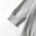 Nursing Bow Football Print Long-sleeve Drawstring Hoodie Light Grey