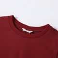 Nursing Football and Letter Print Long-sleeve Pullover Sweatshirt Burgundy