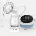 Portable Electric Breast Pump with LED Touch Screen for Breast Milk Suction and Breast Massage Blue image 2