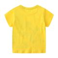 Toddler Fluorescent Sharks Printed T-shirt Yellow