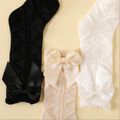 3 pares de meias listradas texturizadas para decoração com laço de bebê Multicolorido