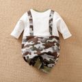 Baby Boy Faux-two Camouflage Long-sleeve Grey Jumpsuit Grey image 2